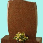 Polished Ruby Red Granite headstone