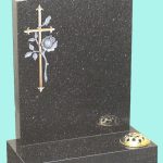 Elegant gold cross detail headstone