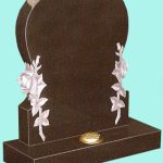 Heart Shaped lawn memorial with deep carved hearts