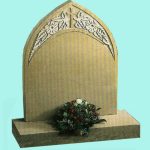 Traditional churchyard gothic style York sandstone gravestone