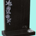 polished black granite memorial