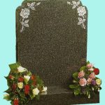 Elegant gravestone with rose detail