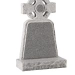 Traditional Celtic cross shape grey memorial