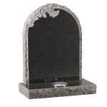 Traditional shape headstone with intricate carving
