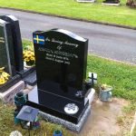simple black polished headstone