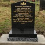 black headstone