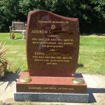 red granite headstone