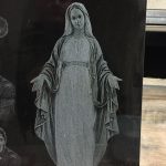 Our Lady intricate headstone design