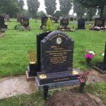 Grey granite memorial